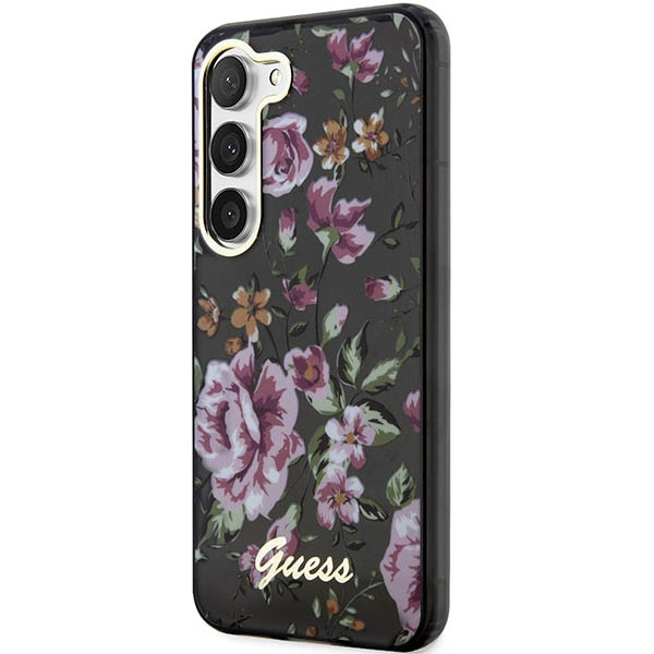 Case Guess Guhcs23shcfwsk S23 S911 Black/Black Hardcase Flower Collection Case