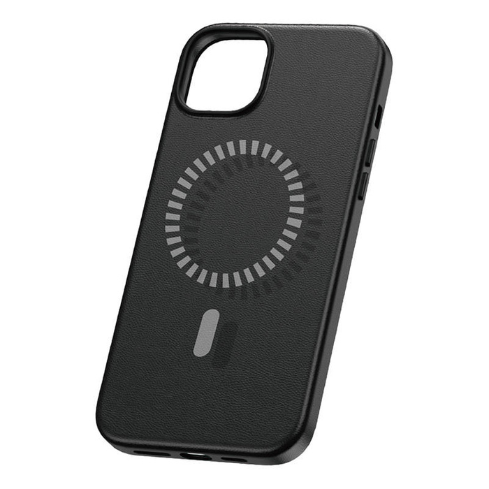 Magnetic Phone Case for iPhone 15 ProMax Baseus Fauxther Series (Black)