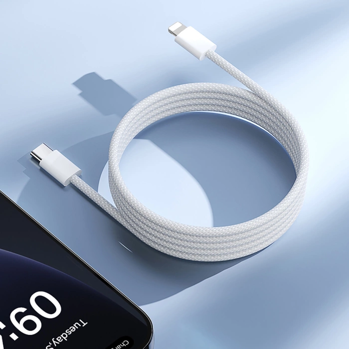 Joyroom S-A45 Ben Series 30W Cable (USB-C - Lightning) Braided 1m - White