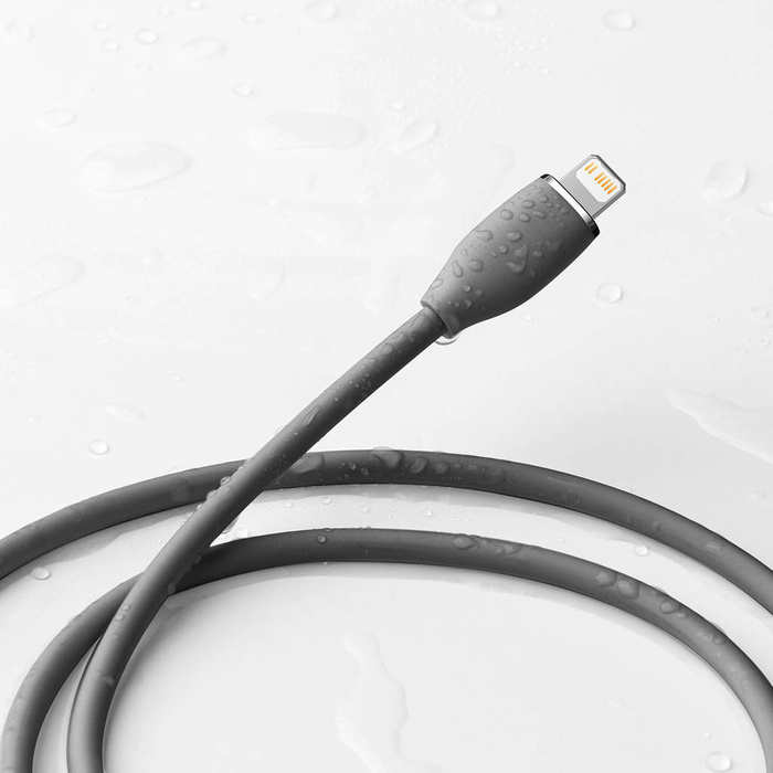 Baseus Kábel, USB Type C - Lightning 20W kábel, 1,2 m hosszú Jelly Liquid Silica Gel - fekete