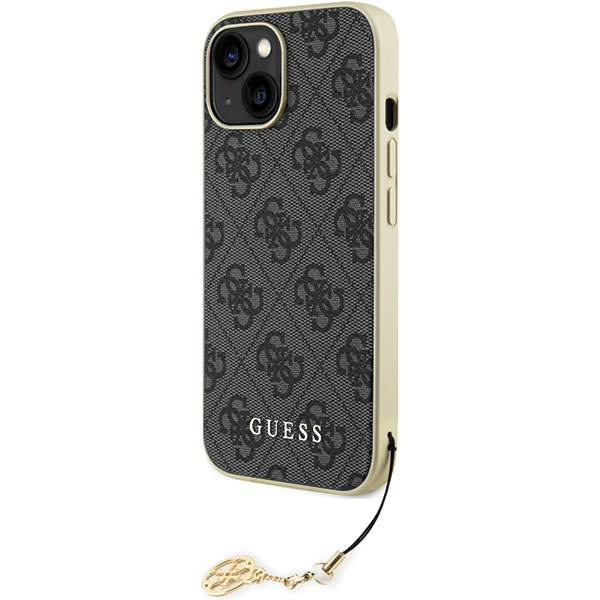 Guess GUHCP15SGF4GGR iPhone 15 6.1" gris/gris durocase 4G Charms Collection