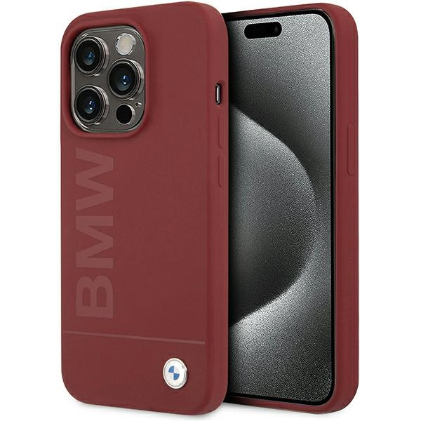 Case Bmw Bmhmp15lslblre IPhone 15 Pro 6.1" Red/Red Hardcase Silicone Big Logo MagSafe Case