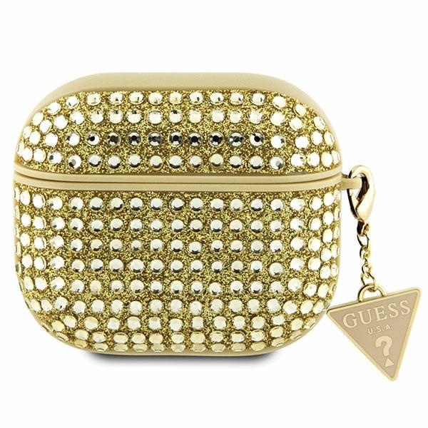 Guess GUA3HDGTPD Coperchio AirPods 3 oro/oro con strass Triangolo Charm