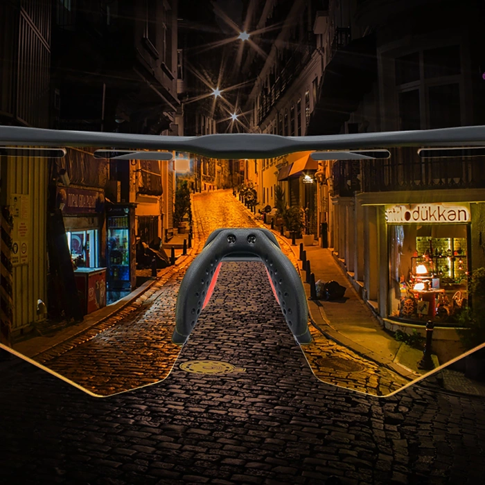 Rockbros Polarisierte Radbrille mit UV-Schutz und Korrektureinsatz - Grau