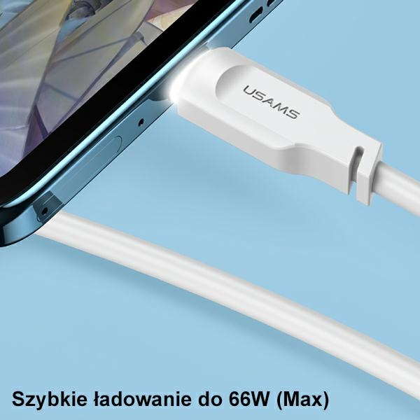 USAMS Kabel USB-C PD Rychlé nabíjení 1,2 m 6A Lithe Series zelená/zelená SJ568USB04 (US-SJ568)