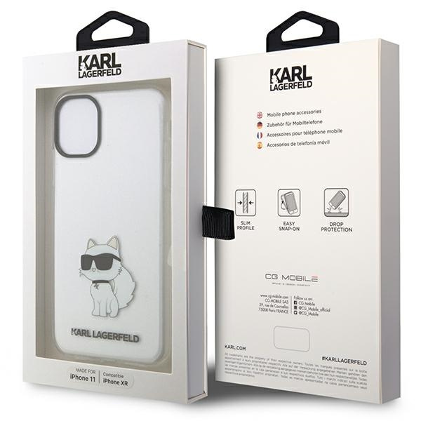 Karl Lagerfeld KLHCN61HNCHTCT iPhone 11 / Xr 6.1" transparent hardcase Ikonik Choupette
