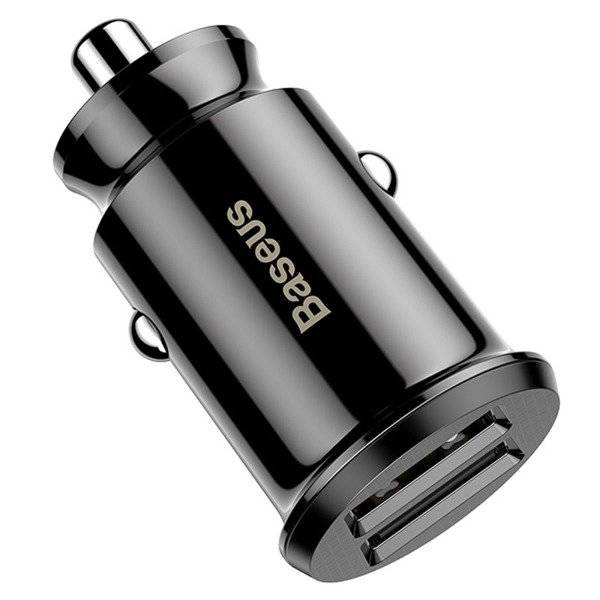 Charger automotive Baseus Grain 2x USB 5V 3.1A black