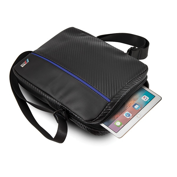 BMW Tablet 8 Bag Carbon Blue Stripe Black