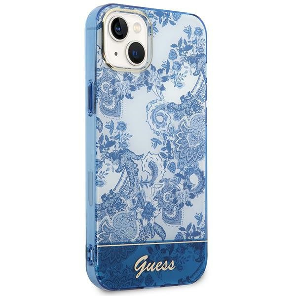 Case Guess GUHCP14MHGPLHB iPhone 14 Plus 6.7" blue/blue hardcase Porcelain Collection