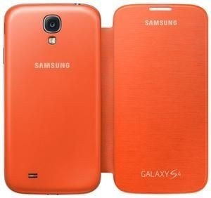 Hülle SAMSUNG Galaxy S4 SIV I9500 I9505 Flip Case EF-FI950BOEST1 Orange