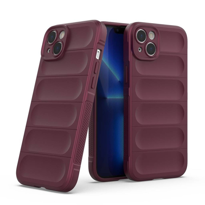 Funda Magic Shield Case para iPhone 14 Plus funda elástica blindada en burdeos