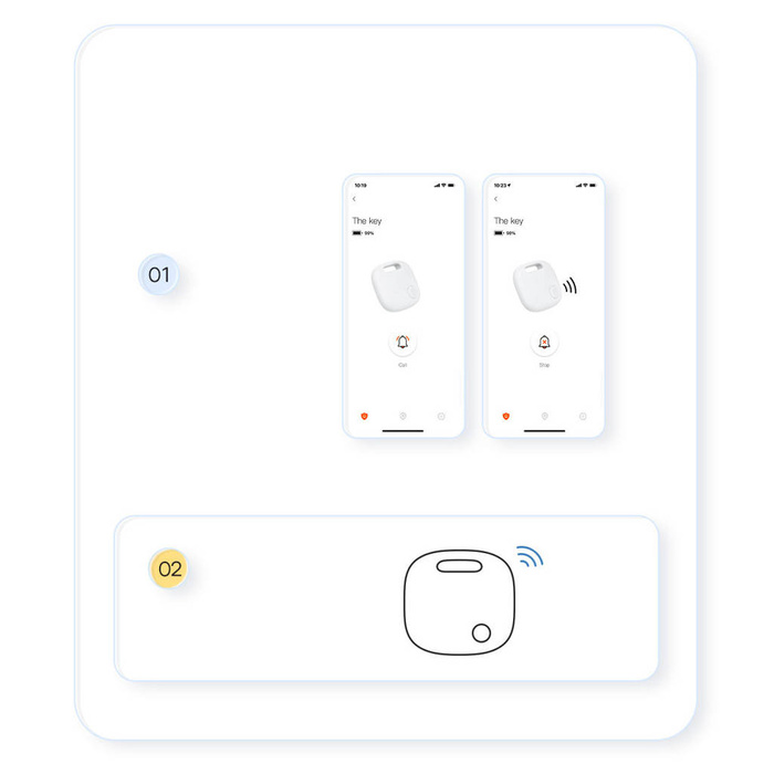 Baseus T2 Pro Smart GPS Locator for Baby Purse Keys White (FMTP000002)