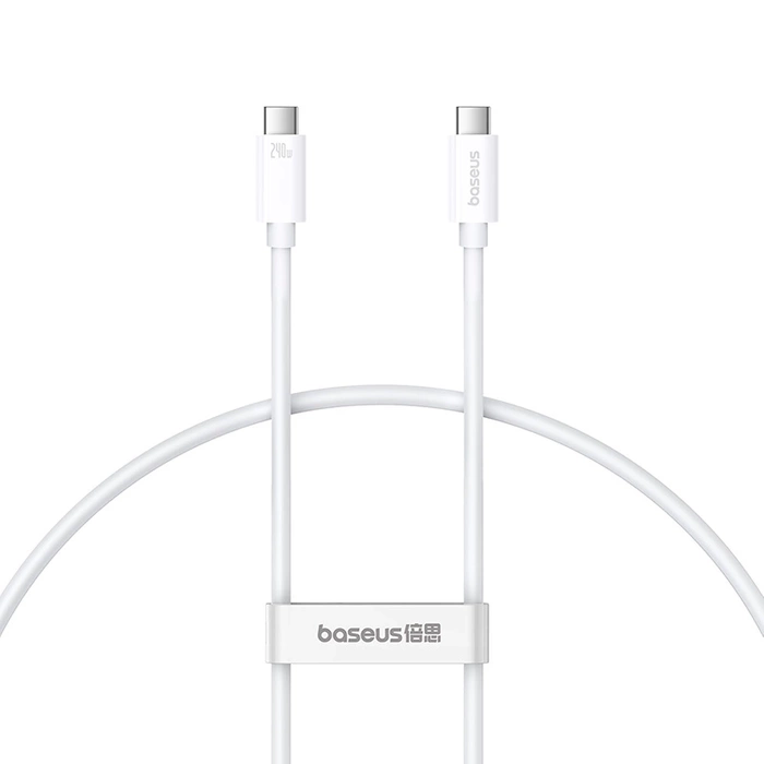 Baseus CB000068 USB-C – USB-C-Kabel 240 W PD 8K 60 Hz 1 m – Weiß