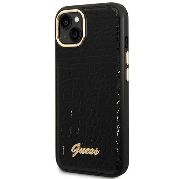 Guess GUHCP14MHGCRHK iPhone 14 Plus 6,7" schwarz/schwarz hartcase Croco Kollektion