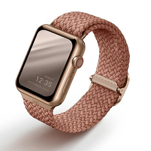 Correa Uniq Aspen Apple Watch 44/42 / 45mm Trenzada rosa / rosa pomelo