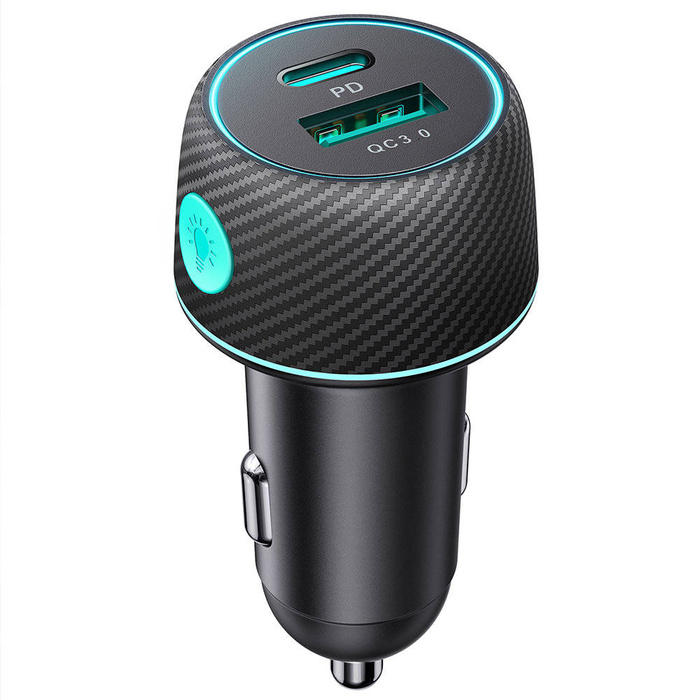 Caricabatteria da auto 60W USB-C USB-A Joyroom JR-CCN01 | nero