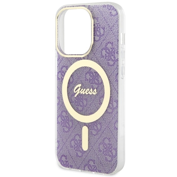 Funda Guess GUHMP14LH4STU iPhone 14 Pro 6.1" púrpura/morado durocase 4G MagSafe Case