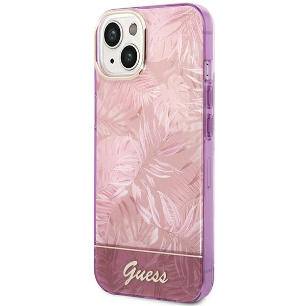 Guess GUHCP14MHGJGHP iPhone 14 Plus 6,7" rosa/rosa hartcase Jungle Kollektion