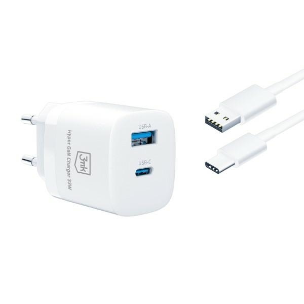 3mk Hyper GaN Charger 33W Power Delivery charger network 1xUSB-A + 1xUSB-C