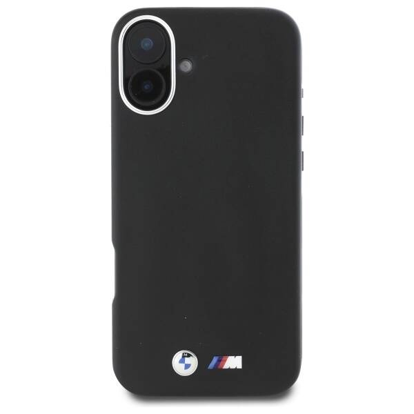 Funda BMW iPhone 16 6.1" negro/negro durocase M Smooth Full Wrapped Metal MagSafe