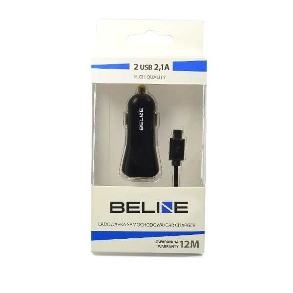 Beline Ład. sam. 2xUSB + USB-C 2,1Aczarna/black