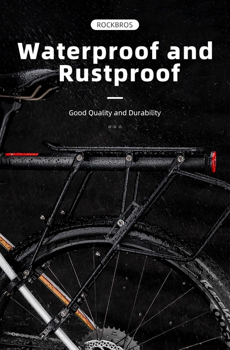 Rockbros 33210004001 Fahrradträger mit Ablage – Schwarz