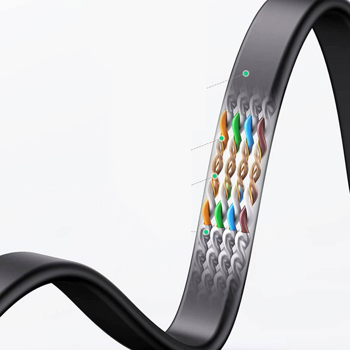 Ugreen plana LAN Ethernet Cat. 6 3m negro (NW102)