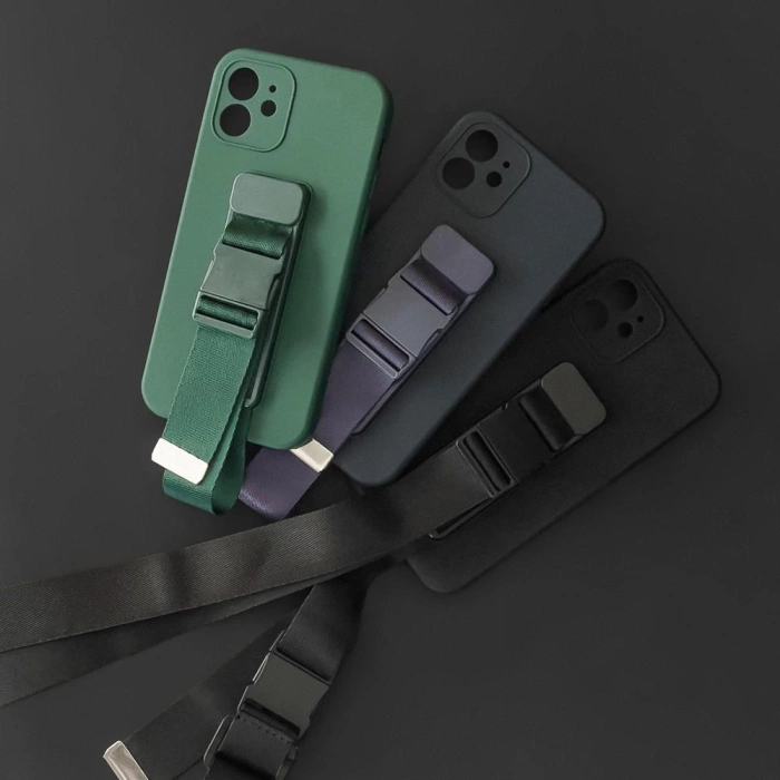 Rope Case silikonowe etui ze smyczą torebka smycz pasek do Xiaomi Poco M4 Pro 5G czerwony