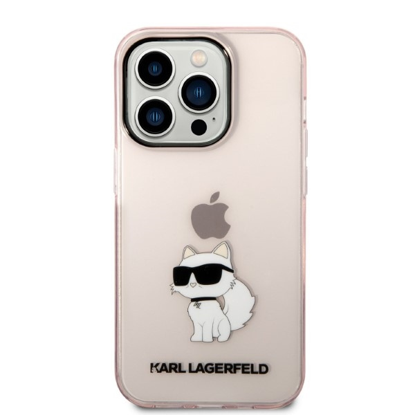 Coque Karl Lagerfeld iPhone 14 Pro 6.1" rose/rose durcase Ikonik Choupette