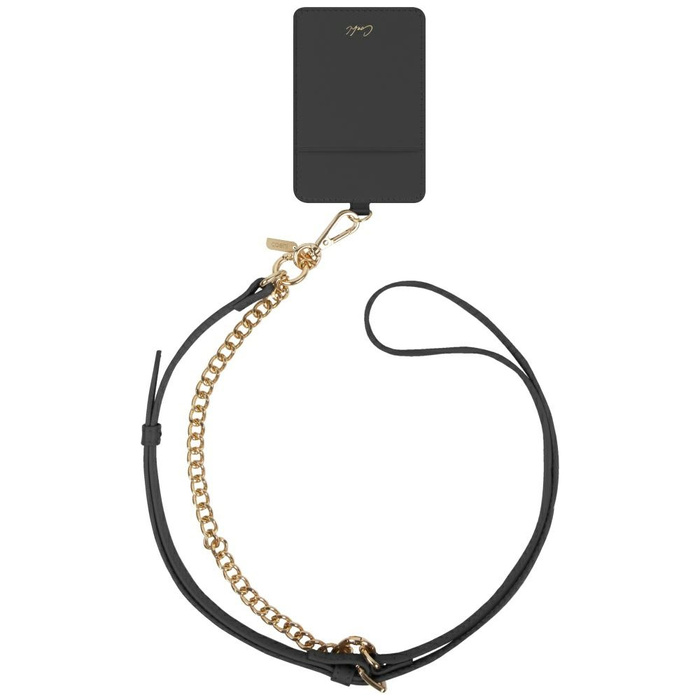 Uniwersalna smycz do telefonu 3w1 UNIQ   Coehl Caryne z portfelem na karty ebony