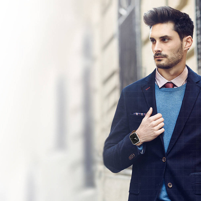 Kožený pásek na Watch 7 Dux Ducis 7/6/5/4/3/2 / SE (45/44 / 42 mm) Náramek na zápěstí Náramek z pravé kůže červený (Anglická verze)