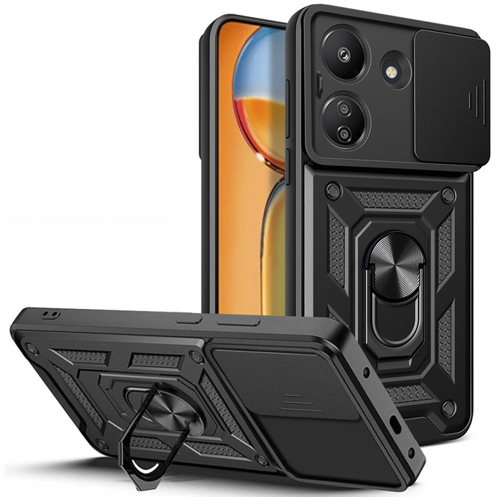Etui Tech-protect Camshield Pro Xiaomi Redmi 13C / Poco C65 Black Case