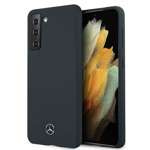 Coque MERCEDES Samsung Galaxy S21 Ligne silicone MEHCS21SSILNA Étui rigide bleu