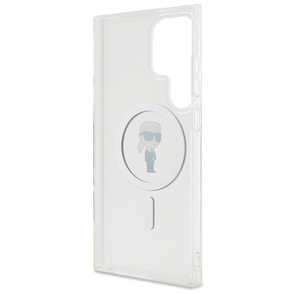 Etui Karl Lagerfeld KLHMS23LHFCKNOT Galaxy S23 Ultra S918 transparent hardcase IML Ikonik MagSafe