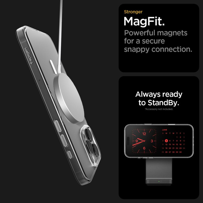 Spigen Thin Fit Mag MagSafe IPhone 16 PRO MAX KLAR/WEISS