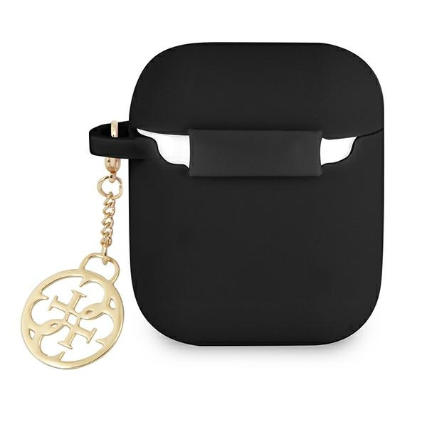 Guess GUA2LSC4EK AirPods couverture noir / noir Silicone Charm Collection
