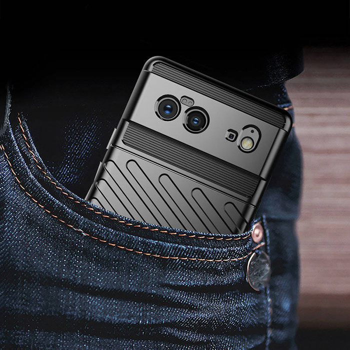 Thunder Case flexible gepanzerte hülle Abdeckung Google Pixel 6 schwarz