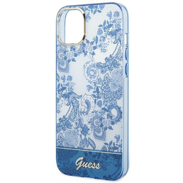 Hülle Guess GUHCP14MHGPLHB iPhone 14 Plus 6,7" blau/blau hartcase Porzellan Kollektion