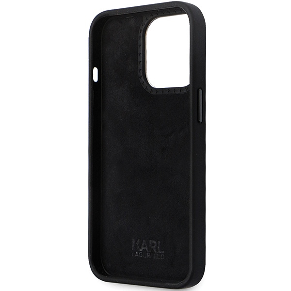 Etui Karl Lagerfeld KLHCP13XSMHCNPK iPhone 13 Pro Max 6.7" czarny/black hardcase Silicone C Metal Pin