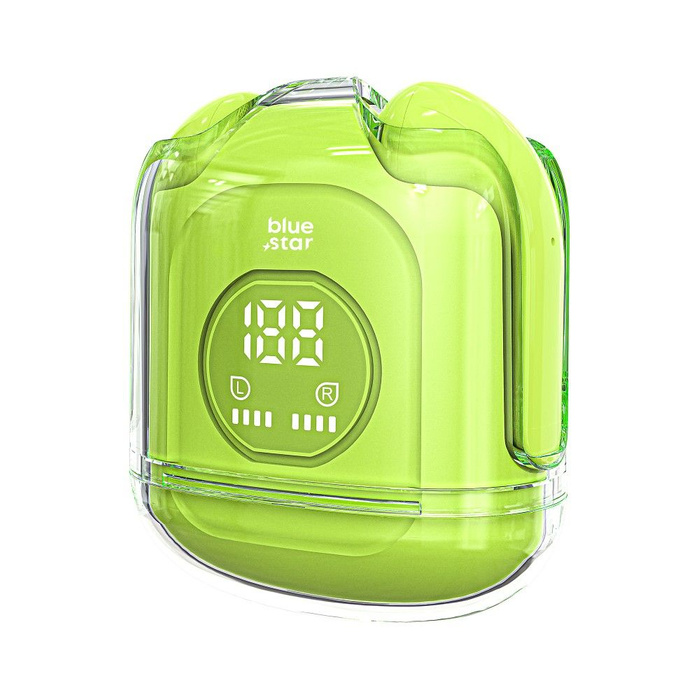 Słuchawki bezprzewodowe douszne Blue Star Transparency Fi22 TWS zielone 