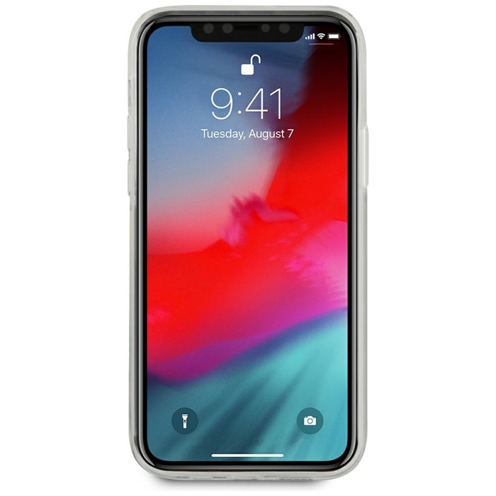 Puzdro GUESS Apple iPhone 12 Pro Max 6.7 Gold Chain Collection GUHCP12LPCUCHWH White Hardcase