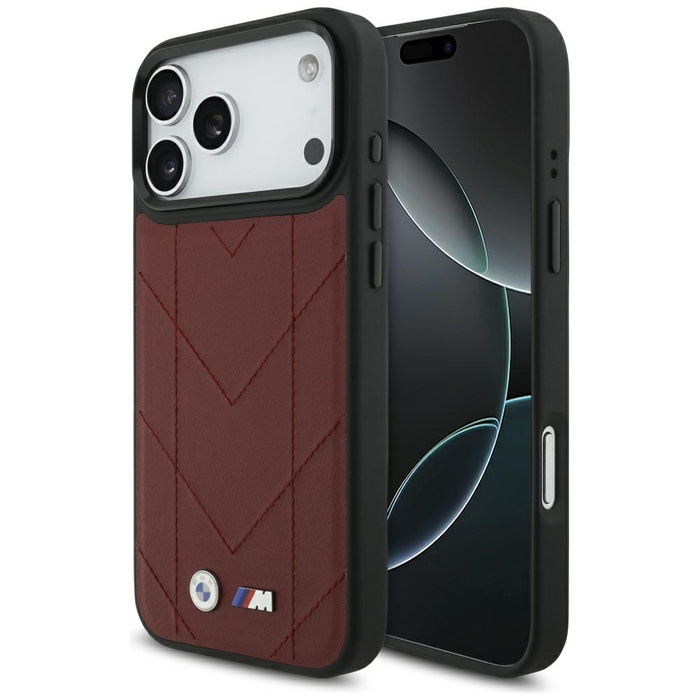 Etui BMW M Quilted Logo MagSafe do       iPhone 17 Pro Max czerwony