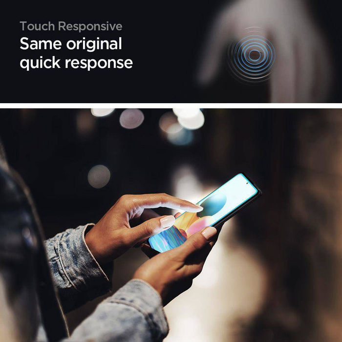 TEMPERED GLASS SPIGEN GLASS FC XIAOMI REDMI NOTE 10 PRO BLACK