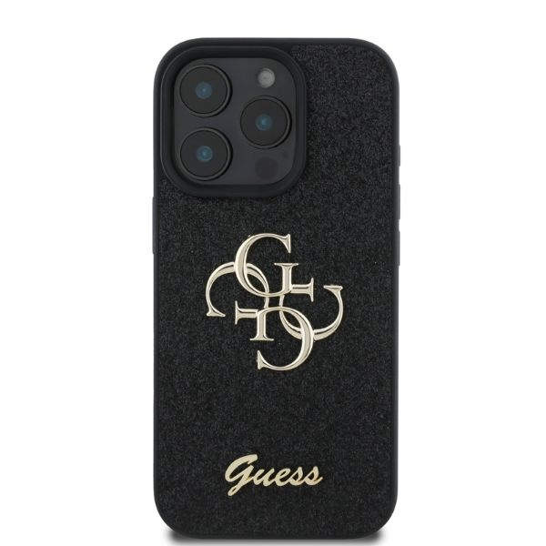 Etui Guess iPhone 16 Pro Max 6,9" czarny/black HC Fixed Glitter Big 4G