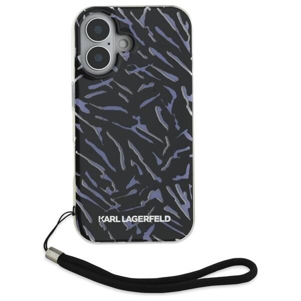 Etui Karl Lagerfeld iPhone 16 Plus 6.7" fioletowy/purple Zebra With Cord