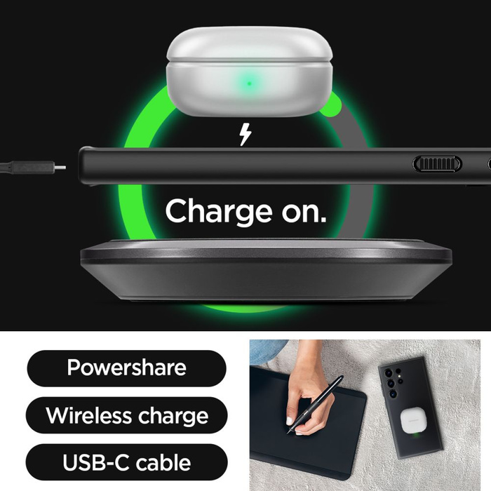 Hülle Spigen Ultra Hybrid Samsung Galaxy S24 Ultra Frost Schwarz Case