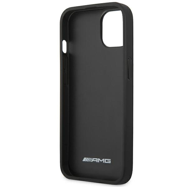 AMG AMHCP14MGSEBK iPhone 14 Plus 6,7" schwarz/schwarz hartcase Leder Debossed Lines