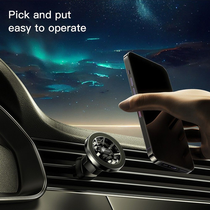 FORCELL F-Grip PrecisionX uchwyt samochodowy do szyby/deski/kratki kompatybilny z MagSafe czarny