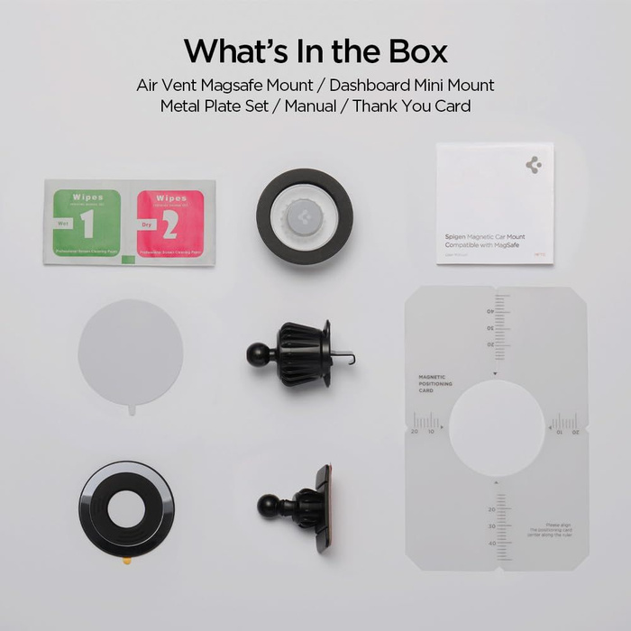 SOPORTE SPIGEN MFT13 MAGNÉTICO MAGSAFE PARA SALPICADERO Y VENTILACIÓN DE COCHE PLATEADO