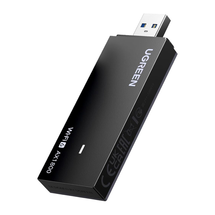 USB-Netzwerkadapter Ugreen CM499, Wi-Fi 6, 1800 Mbps, 2,4 + 5 GHz (schwarz)